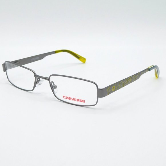NEW CONVERSE  EYEGLASSES FRAME ZAP GUNMETAL YELLOW RECTANGLE KIDS RX 47-… - Picture 1 of 8